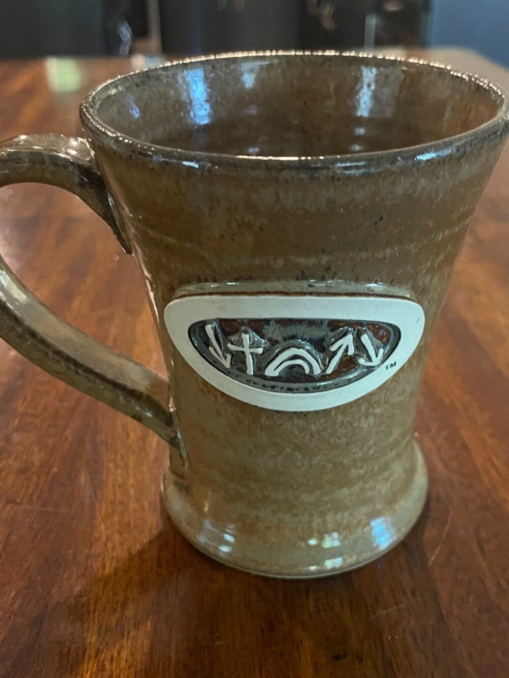 Witness Collection Pottery Christian Mug 15 oz Brown Ceramic!